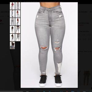Fashion Nova_Mysterious Gal Jeans - Grey Size 7